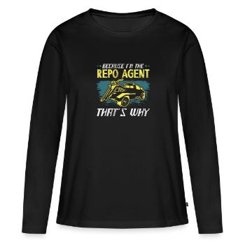 Repo-agent Repo Man Repossession Agent - Frauen Premium Bio Langarmshirt - Schwarz - Vorne - Julia (174cm)