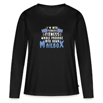 Athlétisme Athlétisme Coureurs Course Cadeau - T-shirt manches longues Premium bio Femme - noir - Devant - Julia (174cm)
