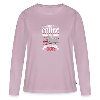 True Crime Murder Spy Crime Intérêt Idée cadeau - T-shirt manches longues Premium bio Femme - rose poudré - Devant - Julia (174cm)