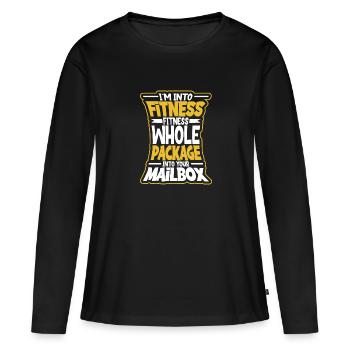 Commis des postes Postlady Postman Post Office - T-shirt manches longues Premium bio Femme - noir - Devant - Julia (174cm)