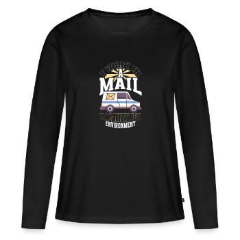 Commis des postes Postlady Postman Post Office - T-shirt manches longues Premium bio Femme - noir - Devant - Julia (174cm)