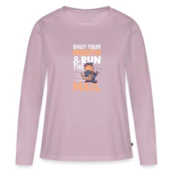 Postangestellte Postdame Postbote Post - Frauen Premium Bio Langarmshirt - Altrosa - Vorne - Julia (174cm)