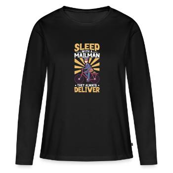 Postangestellte Postdame Postbote Post - Frauen Premium Bio Langarmshirt - Schwarz - Vorne - Julia (174cm)