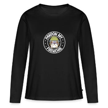 french bulldog english bulldog dog lover bulldog - Frauen Premium Bio Langarmshirt - Schwarz - Vorne - Julia (174cm)