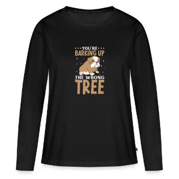 french bulldog english bulldog dog lover bulldog - Frauen Premium Bio Langarmshirt - Schwarz - Vorne - Julia (174cm)