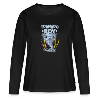 Météorologie Kids Tornado Storm, The Storm Fan - T-shirt manches longues Premium bio Femme - noir - Devant - Julia (174cm)