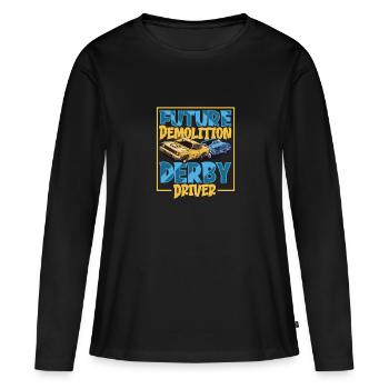 Demo Derby Demolition Derby Demolition Derby - T-shirt manches longues Premium bio Femme - noir - Devant - Julia (174cm)