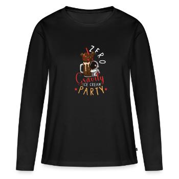 Astronaute Astronomie Système solaire Space Kids - T-shirt manches longues Premium bio Femme - noir - Devant - Julia (174cm)