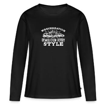 Demo Derby Demolition Derby Demolition Derby - T-shirt manches longues Premium bio Femme - noir - Devant - Julia (174cm)