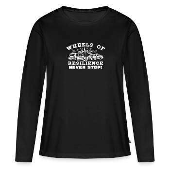 Demo Derby Demolition Derby Demolition Derby - T-shirt manches longues Premium bio Femme - noir - Devant - Julia (174cm)