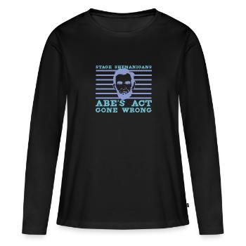 Abraham Lincoln Theater Theatre US History - Women's Premium Organic Long Sleeve Shirt - black - Front - Julia (174cm)