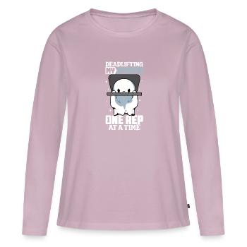 Bodybuilding Powerlifting Weightlifting Fitness - Women's Premium Organic Long Sleeve Shirt - dusky pink - Front - Julia (174cm)