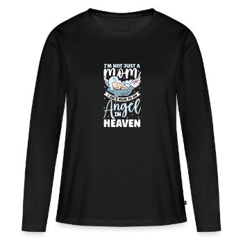 perte du nourrisson, fausse couche, conscience, - T-shirt manches longues Premium bio Femme - noir - Devant - Julia (174cm)