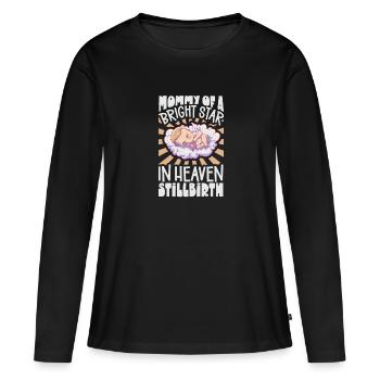 perte du nourrisson, fausse couche, conscience, - T-shirt manches longues Premium bio Femme - noir - Devant - Julia (174cm)