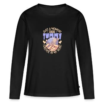 perte du nourrisson, fausse couche, conscience, - T-shirt manches longues Premium bio Femme - noir - Devant - Julia (174cm)