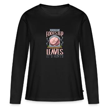 perte du nourrisson, fausse couche, conscience, - T-shirt manches longues Premium bio Femme - noir - Devant - Julia (174cm)