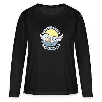 perte du nourrisson, fausse couche, conscience, - T-shirt manches longues Premium bio Femme - noir - Devant - Julia (174cm)
