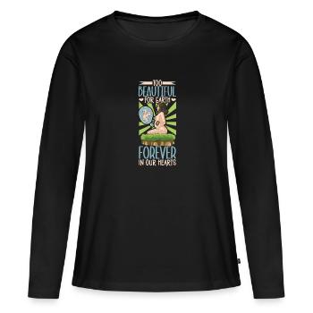 perte du nourrisson, fausse couche, conscience, - T-shirt manches longues Premium bio Femme - noir - Devant - Julia (174cm)