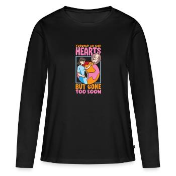 perte du nourrisson, fausse couche, conscience, - T-shirt manches longues Premium bio Femme - noir - Devant - Julia (174cm)
