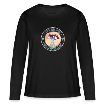 perte du nourrisson, fausse couche, conscience, - T-shirt manches longues Premium bio Femme - noir - Devant - Julia (174cm)