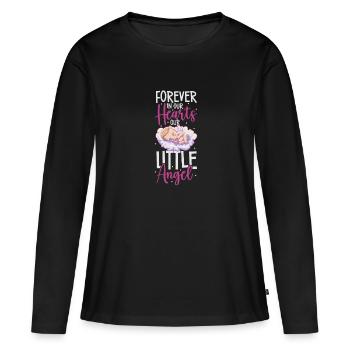 perte du nourrisson, fausse couche, conscience, - T-shirt manches longues Premium bio Femme - noir - Devant - Julia (174cm)