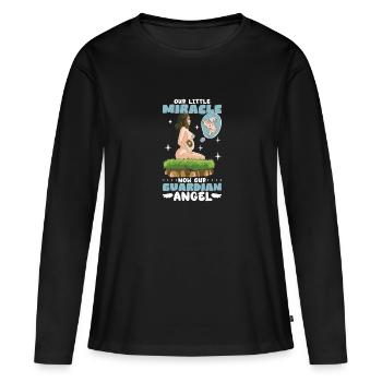 perte du nourrisson, fausse couche, conscience, - T-shirt manches longues Premium bio Femme - noir - Devant - Julia (174cm)