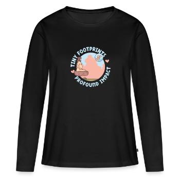 Perte d’un nourrisson, fausse couche, conscience, - T-shirt manches longues Premium bio Femme - noir - Devant - Julia (174cm)