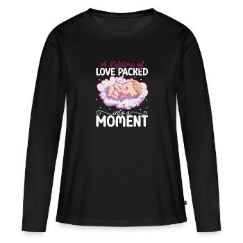 perte du nourrisson, fausse couche, conscience, - T-shirt manches longues Premium bio Femme - noir - Devant - Julia (174cm)