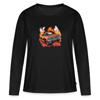 Demo Derby Demolition Derby Demolition Derby - T-shirt manches longues Premium bio Femme - noir - Devant - Julia (174cm)