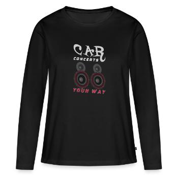 AUDIOLOGIST / CAR STEREO : Run Your System - Frauen Premium Bio Langarmshirt - Schwarz - Vorne - Julia (174cm)