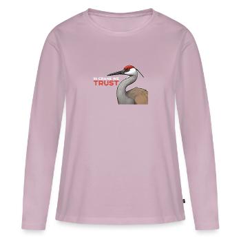 Sandhill Crane Lovers Bird Watching - Women's Premium Organic Long Sleeve Shirt - dusky pink - Front - Julia (174cm)