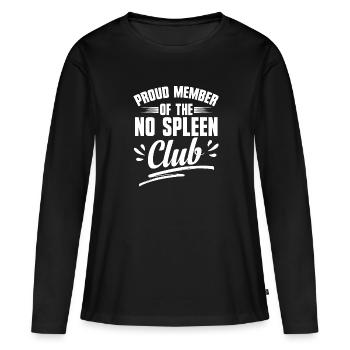 Chirurgie de la rate Survivre à l’ablation de la rate - T-shirt manches longues Premium bio Femme - noir - Devant - Julia (174cm)