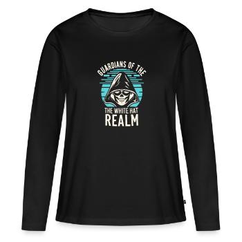 Analyste en piratage éthique Cybersécurité éthique - T-shirt manches longues Premium bio Femme - noir - Devant - Julia (174cm)