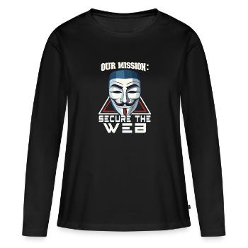 Analyste en piratage éthique Cybersécurité éthique - T-shirt manches longues Premium bio Femme - noir - Devant - Julia (174cm)