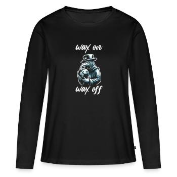 Effrayant Halloween Horreur Peste Docteur - T-shirt manches longues Premium bio Femme - noir - Devant - Julia (174cm)