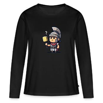 Drôle D’éponge, Histoire Romaine, Salle De Bain - T-shirt manches longues Premium bio Femme - noir - Devant - Julia (174cm)