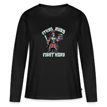 Jules César Histoire romaine Empire romain - T-shirt manches longues Premium bio Femme - noir - Devant - Julia (174cm)
