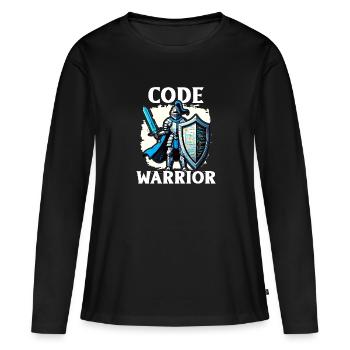 Analyste Piratage Éthique Cybersécurité Éthique - T-shirt manches longues Premium bio Femme - noir - Devant - Julia (174cm)