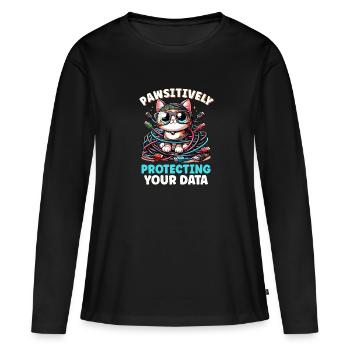 Analyste en piratage éthique Cybersécurité éthique - T-shirt manches longues Premium bio Femme - noir - Devant - Julia (174cm)