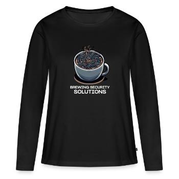 Analyste en piratage éthique Cybersécurité éthique - T-shirt manches longues Premium bio Femme - noir - Devant - Julia (174cm)