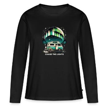 Aurora Aurora Tracker Alaska Wilderness - T-shirt manches longues Premium bio Femme - noir - Devant - Julia (174cm)