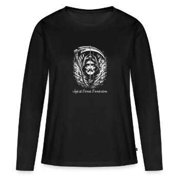 Edgar Allan Poe Fan, littérature classique, - T-shirt manches longues Premium bio Femme - noir - Devant - Julia (174cm)