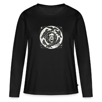 Fan d’Edgar Allan Poe, Littérature classique, - T-shirt manches longues Premium bio Femme - noir - Devant - Julia (174cm)