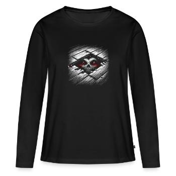 Edgar Allan Poe Fan, littérature classique, - T-shirt manches longues Premium bio Femme - noir - Devant - Julia (174cm)
