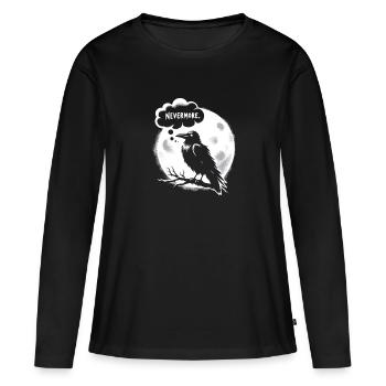 Edgar Allan Poe Fan, littérature classique, - T-shirt manches longues Premium bio Femme - noir - Devant - Julia (174cm)