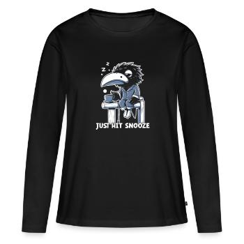 Edgar Allan Poe Fan, littérature classique, - T-shirt manches longues Premium bio Femme - noir - Devant - Julia (174cm)