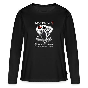 Fan d’Edgar Allan Poe, Littérature classique, - T-shirt manches longues Premium bio Femme - noir - Devant - Julia (174cm)