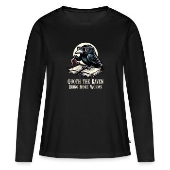 Fan d’Edgar Allan Poe, Littérature classique, - T-shirt manches longues Premium bio Femme - noir - Devant - Julia (174cm)