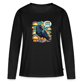 Fan d’Edgar Allan Poe, Littérature classique, - T-shirt manches longues Premium bio Femme - noir - Devant - Julia (174cm)