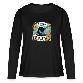 Edgar Allan Poe Fan, littérature classique, - T-shirt manches longues Premium bio Femme - noir - Devant - Julia (174cm)